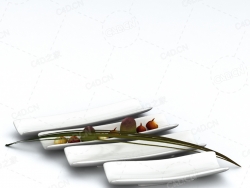 长条形水果盘C4D模型