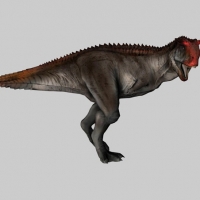 甩头摆尾的恐龙3D模型 （带绑定及动作）Dinosaur-head Swing Right