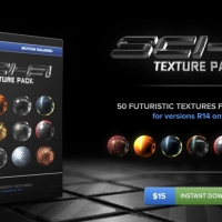 C4D科幻材质包 MotionSquared – Sci-Fi Texture Pack for Cinema 4D