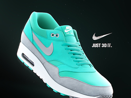 耐克休闲运动鞋3D模型 Nike Air Max 1 Premium Stadium Green/Charcoal