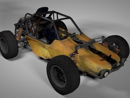 Steam《绝地求生》吃鸡战车C4D源文件：跑车 Buggy