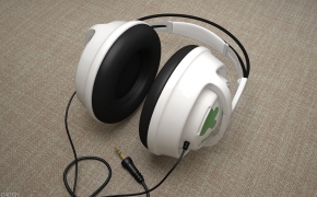 时尚乳白色耳机C4D模型（c4d for vray） Headset