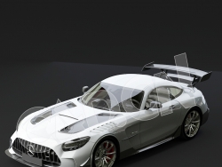 2021款奔驰AMG GT Black Series汽车C4D模型 Mercedes-Benz AMG GT Black Series 2021
