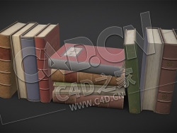 C4D复古书籍模型