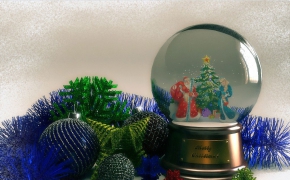 圣诞球 星星 水晶球等挂件C4D模型 Crystal ball 3D model