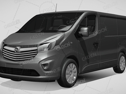 欧宝vivaro封闭车厢面包车货车2015款C4D汽车模型下载