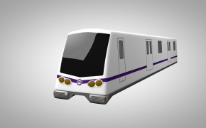 C4D 地铁轻轨前段模型
