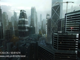 现代化都市建筑香港城市街区高楼大厦KitBash3d hong kong