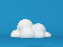 低面卡通乌云图标模型Flat Cloud_4