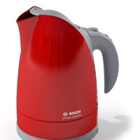 红色电热水壶C4D模型 3D model electric kettle