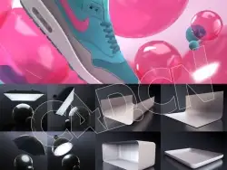 C4D Redshift渲染器摄影棚舞台灯光HDRI电商产品渲染场景预设