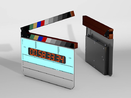 专业影视剧组数字电子场记板3D模型素材-打板器-影视后期制作同步工具Cinema4D/OBJ格式3D-Model-Video-Film-Clapboard