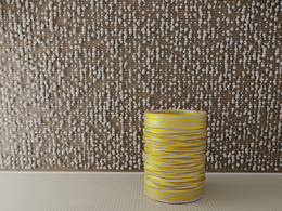 C4D Corona金色波纹笔筒渲染工程