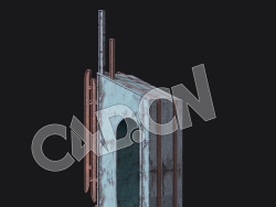 C4D科幻金属建筑造型模型KB3D_HEM_BldgMD_H_grp