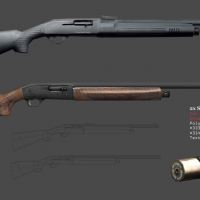 步枪C4D模型 Shotguns