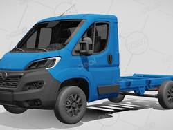 欧宝movano板车卡车货车运输车辆汽车3450-2022款C4D汽车模型下载