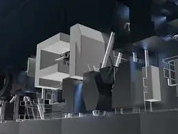 C4D创意分割线框文字工程 c4d text