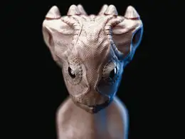 C4D实用工程第276季：外星人头像C4D工程文件 c4d project