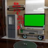 C4D客厅模型（带动画浏览）