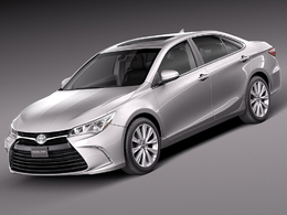 2015款丰田凯美瑞家庭汽车C4D模型 Toyota Camry 2015 3D Model