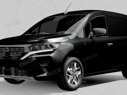 日产townstar封闭车厢面包车2022款C4D汽车模型下载