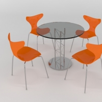 办公区休闲桌椅 Tables and chairs 3D models