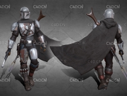 星球大战科幻人物曼达洛人C4D模型 Fortnite