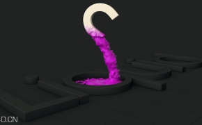 C4D预设：流体文字预设工具Solid To Liquid Tool V1.5