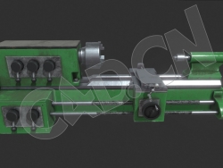 机械设备工业车床低面C4D模型