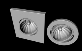 射灯背景墙灯C4D模型 Faretti dicroici