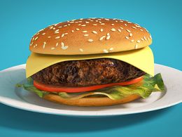C4D牛排汉堡模型 Burger