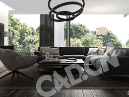 C4D室内模型：客厅模型渲染工程 BeInspiration 90 3D model