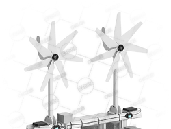 小型风力发电涡轮机电扇C4D模型下载small_wind_turbine