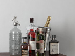 桌台装饰品：酒瓶酒桶