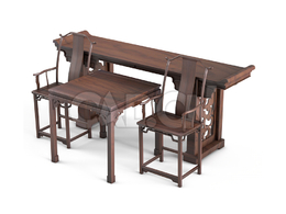 明清风格八仙桌中堂翘头条案方桌圈椅中式古典家具