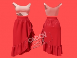 时尚女性红裙子背心夏日服装 wrap1 cloth