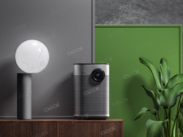 室内木柜立式投影仪电商产品C4D OCTANE渲染模型