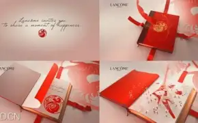 C4D翻书动画中文讲解教程《兰蔻广告C4D制作解析》