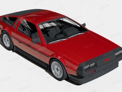 德劳瑞恩汽车C4D模型 DeLorean