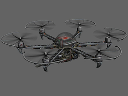 六翼军用攻击型无人机Drone