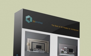 电视电视柜家具室内3D模型 TV / Media Furniture 01-64 【3darcshop出品】