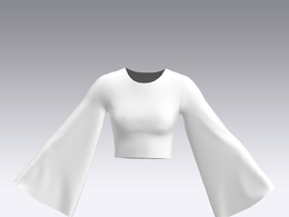 c4d模型女性衣服上衣Sleeves-2