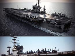 美国海军尼米兹号航空母舰3D模型 USS Nimitz Aircraft Carrier & USNS Patuxent