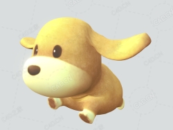 坐在地上的卡通小狗 dog-harvest-moon-back-to-nature