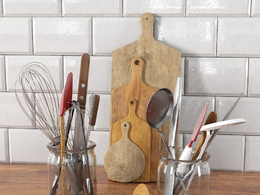 C4D菜板刀叉打蛋器模型