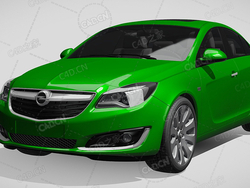 欧宝徽章两厢车家用汽车轿车2015款C4D汽车模型下载