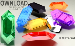 8个C4D宝石材质 OSP Zelda Rupee Materials