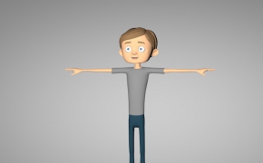卡通男性形象C4D模型 Cartoon male Model 3D