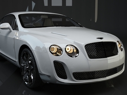 C4D宾利汽车渲染模型 Cinema 4D Bentley scene (VrayforC4D)