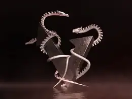 C4D+AE神龙缠绕LOGO动画工程